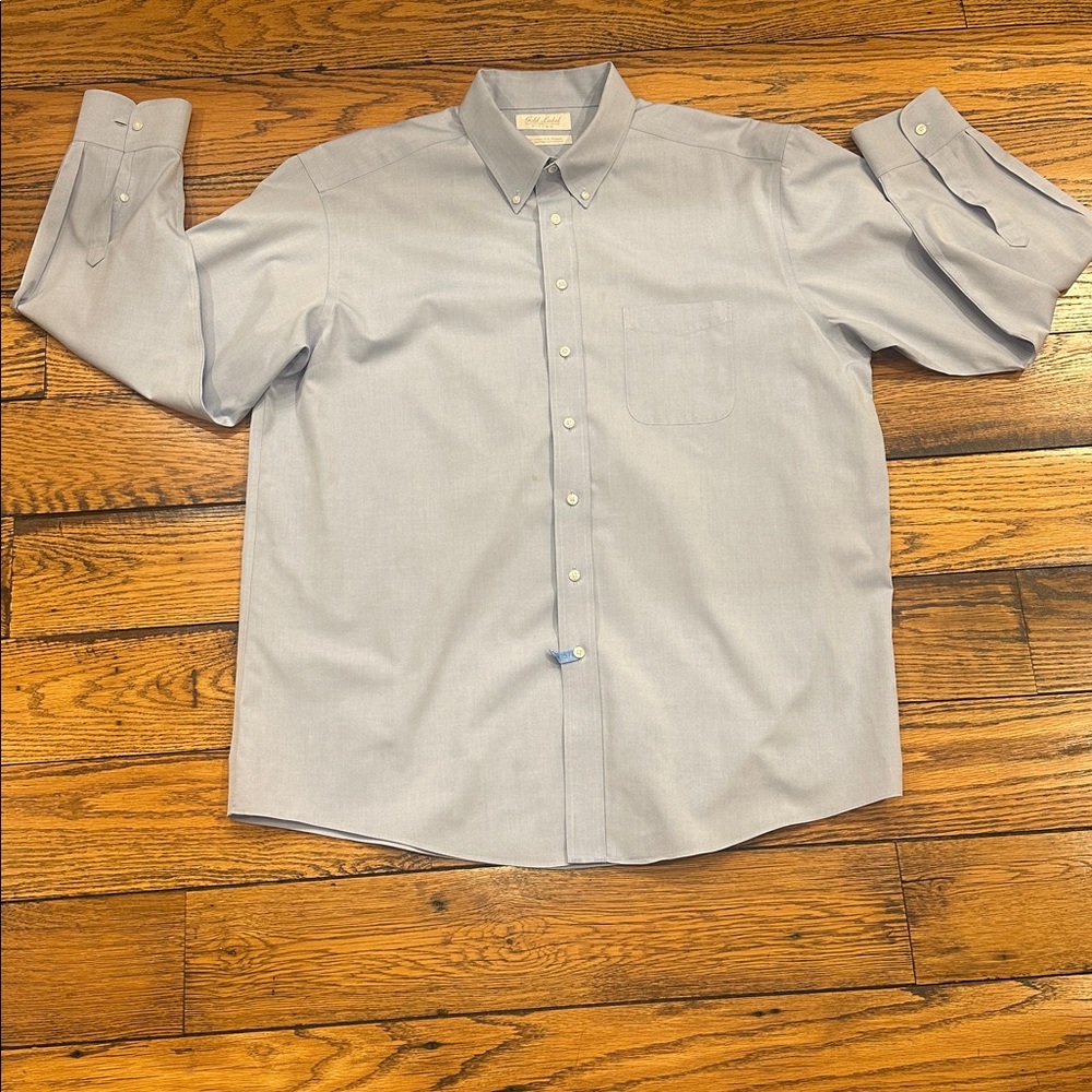 ROUNDTREE & YORKE MENS GOLD LABEL NO IRON COTTON BUTTON-DOWN SHIRT SIZE 18-35